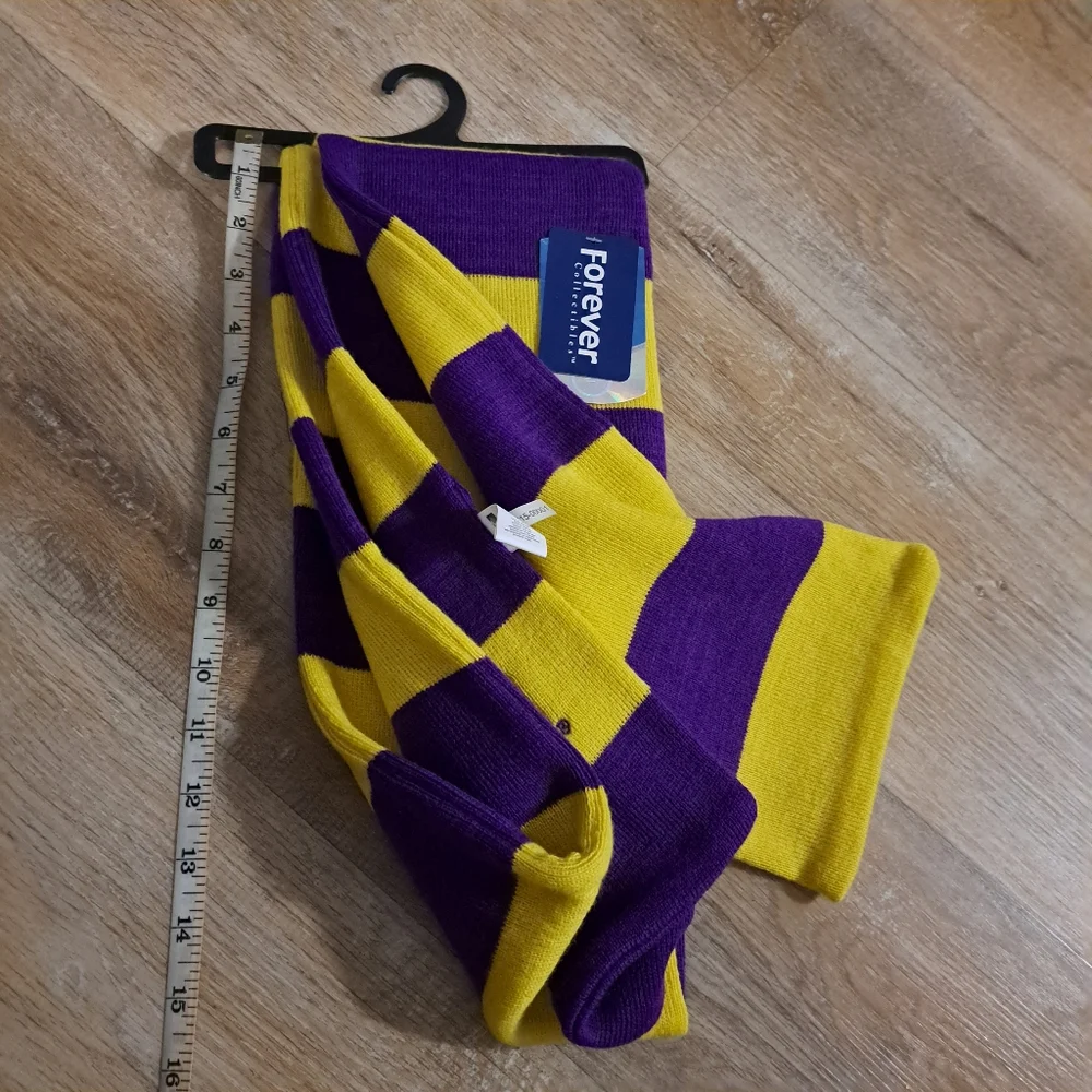 Forever Collectibles LSU Purple and Gold Striped Scarf One Size